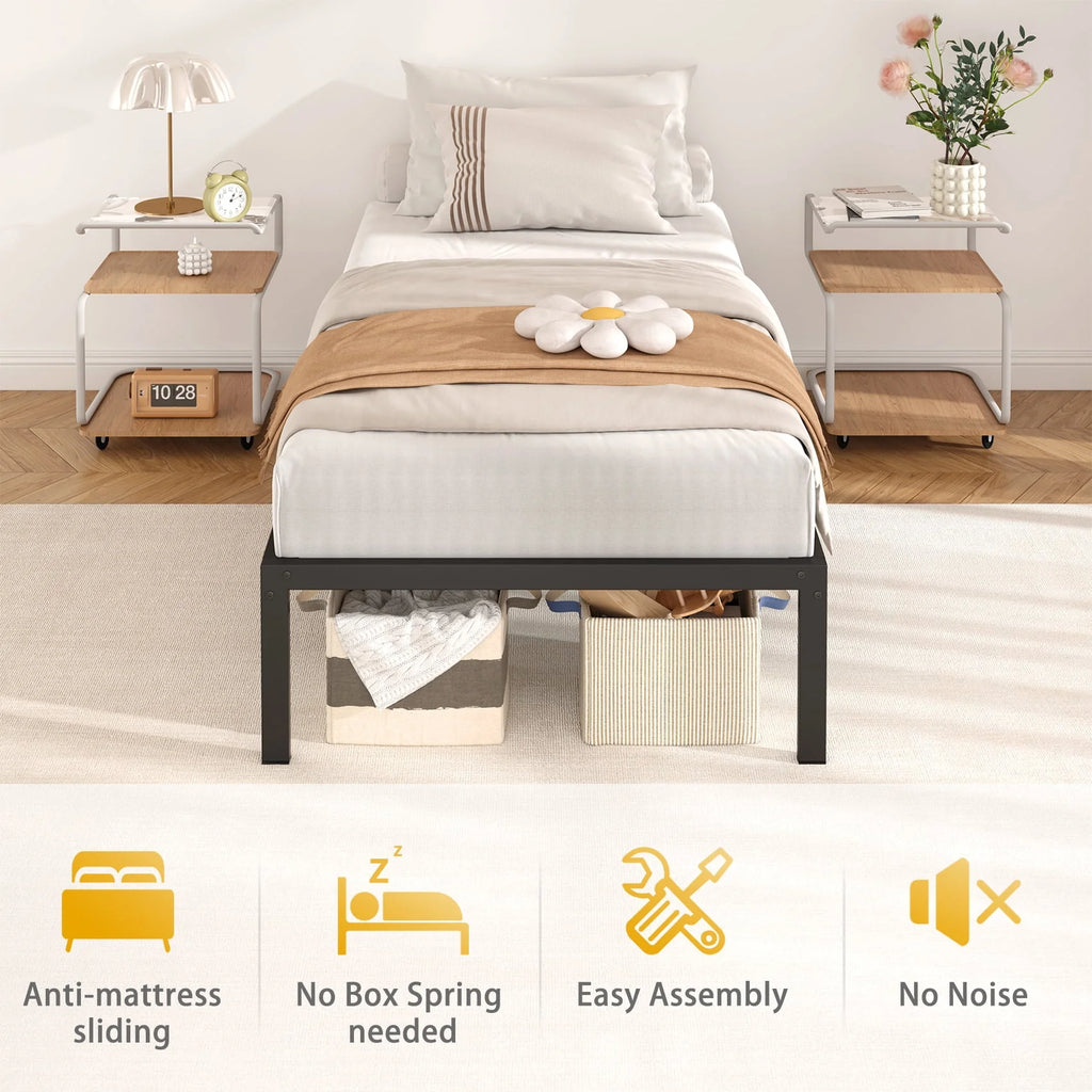 Queen Size Black Metal Platform Bed Frame K202195
