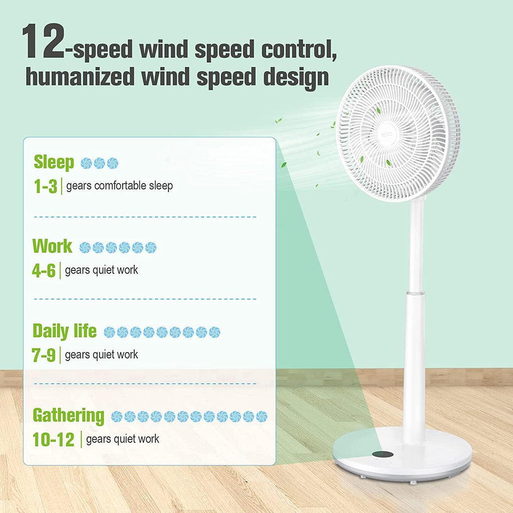 Adjustable Height Oscillating Pedestal Fan with Remote J283458