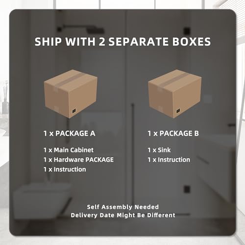 16” White Bathroom Vanity Sink Combo with 2 Doors G8541