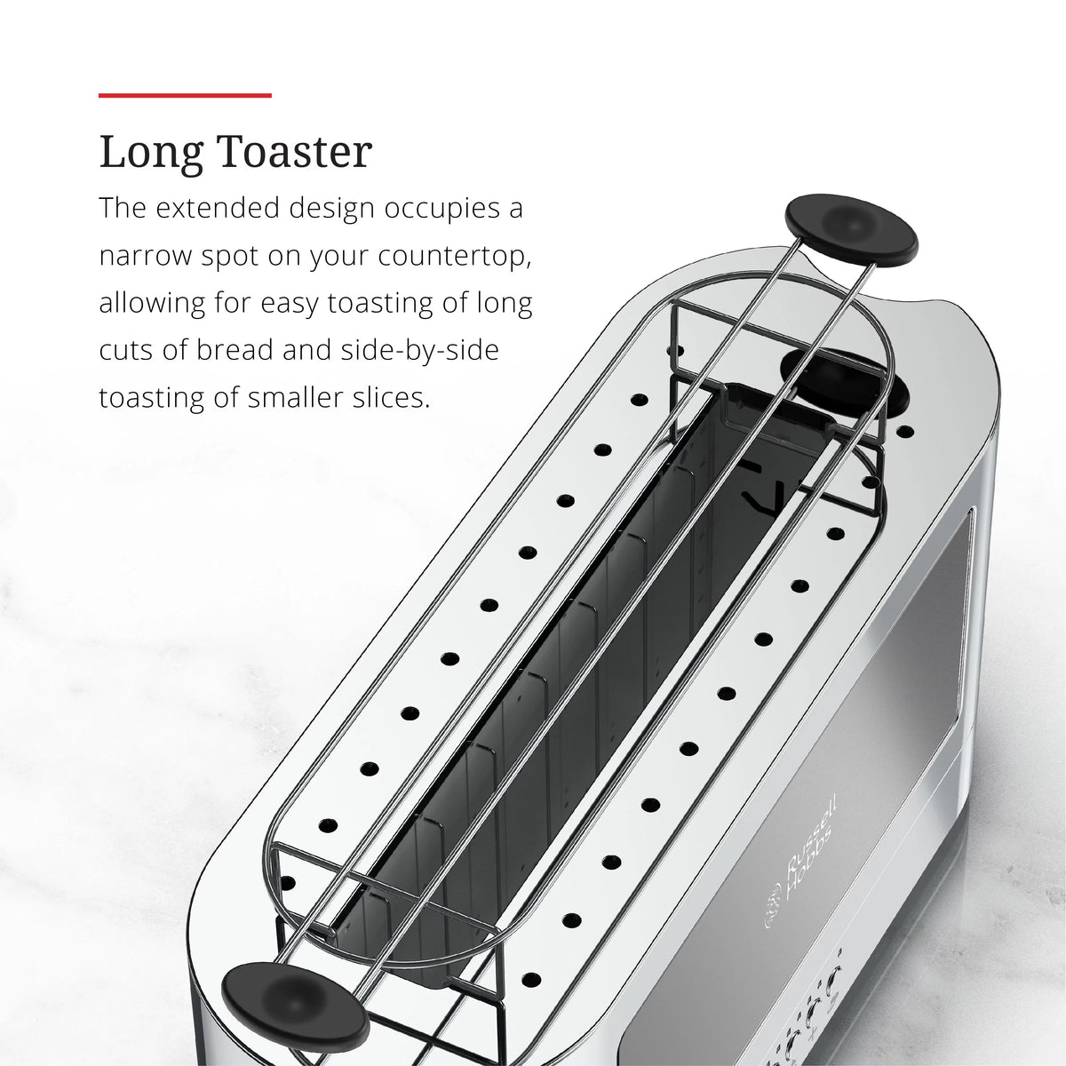 Black & Silver 2-Slice Long Toaster U428