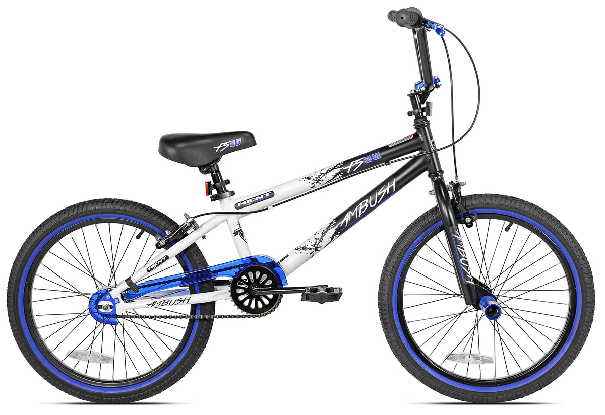 20 Boy's BMX Child Bike Black/Blue Q874270