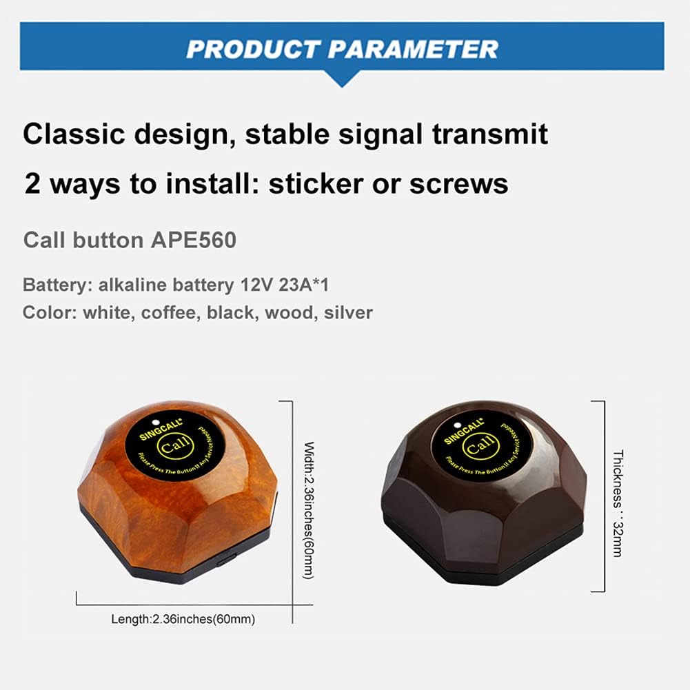 Wireless Calling System with 1 Display 10 Bells K6879