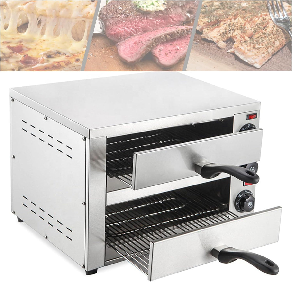 Stainless Steel 2-Layers Electric Pizza Oven U140
