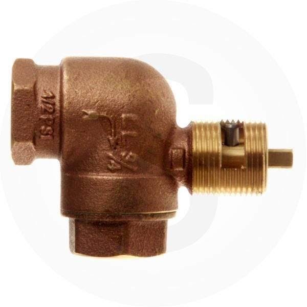 3/4 inch Angled Gas Fire Pit Shut Off Valve Kit with Pewter Flange and Key X7607