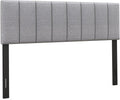 Linen Upholstered Button Tufted Headboard with Solid Wood Legs S240381