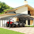 20' x 20' Metal Carport with Galvanized Steel Roof, Grey M74793