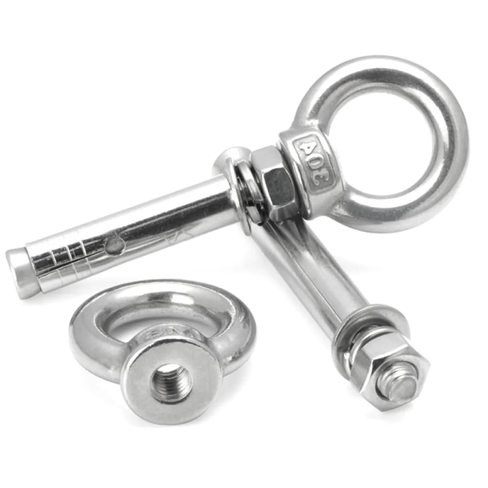 304 Stainless Steel Lifting Eye Bolt M8x60mm 2pcs M978