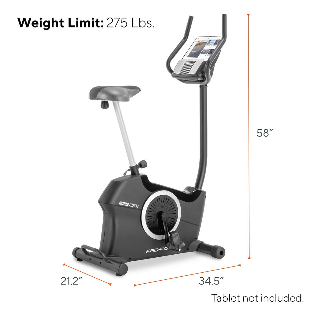 Recumbent Exercise Bike with Display and Tablet Holder S46193