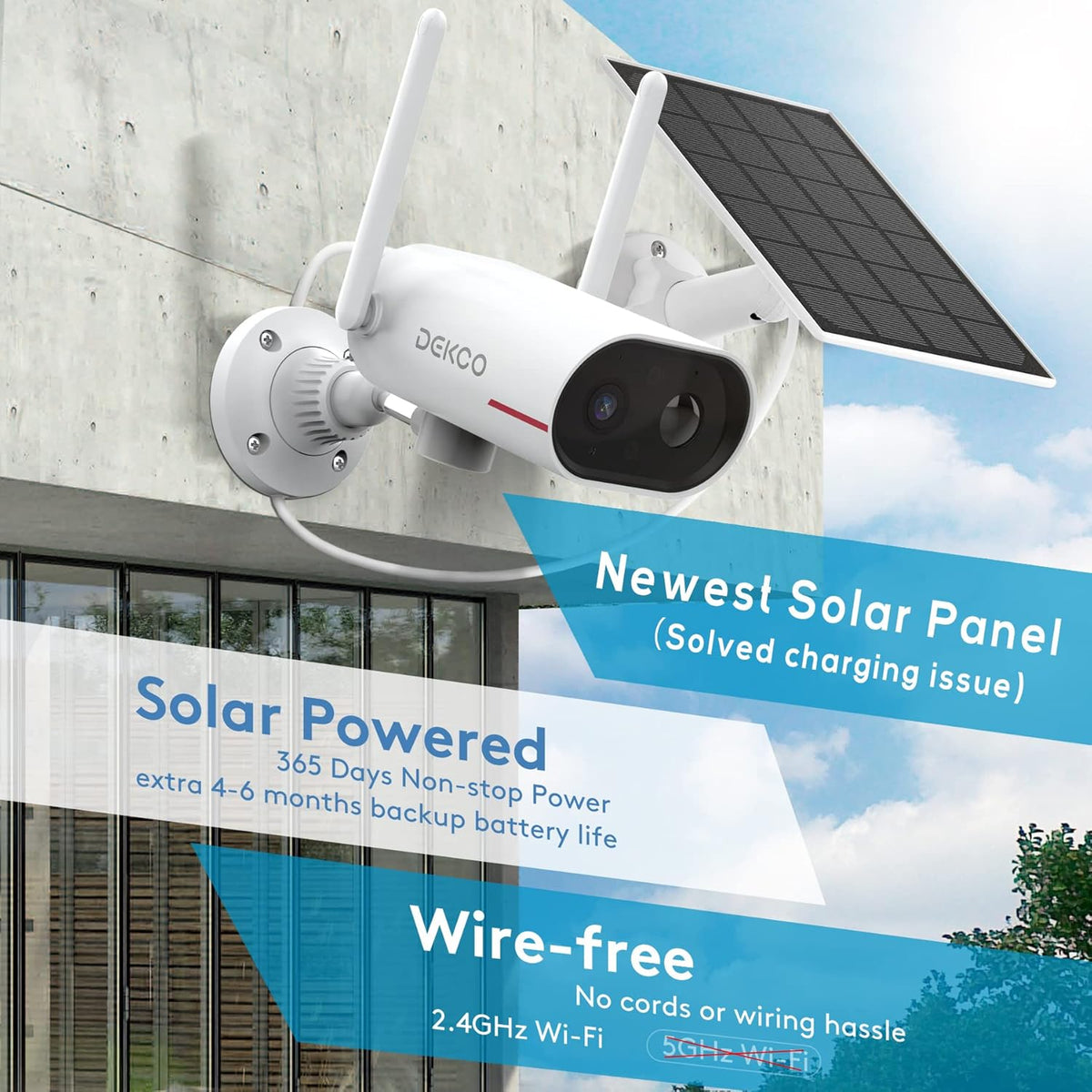Wireless Outdoor Solar Security Camera with Night Vision I536477