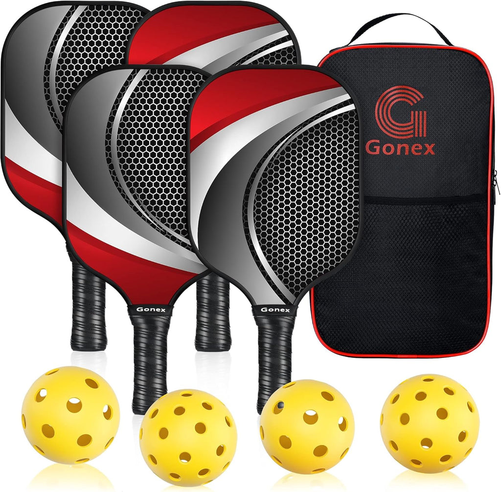 Set of 2 Graphite Pickleball Paddles with Carry Bag Y8461