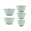 Set of 5 Plastic Mixing Bowls with Rubber Bottom C8703