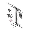 3 Pack Microphone Boom Arm Stand Holder XLR Cable Dynamic Mic Clip E848