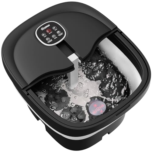 Collapsible Electric Foot Spa with Heat Bubble Remote and 24 Shiatsu Massage Balls K3361