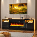 Black 70" Fireplace TV Stand with 36" Electric Fireplace X5721