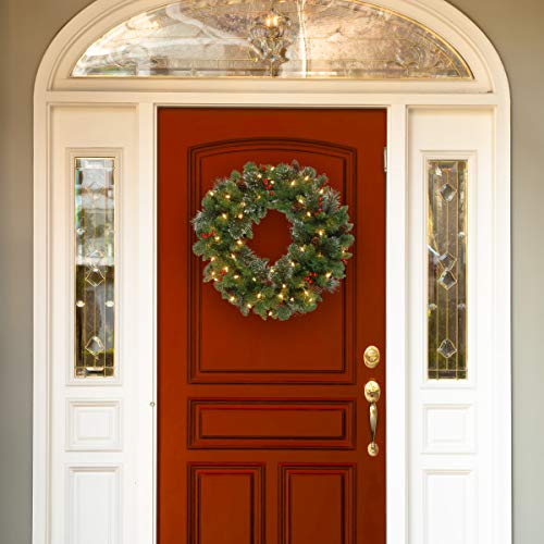 30 in Pre-Lit Artificial Christmas Wreath with 70 Clear Lights V27779