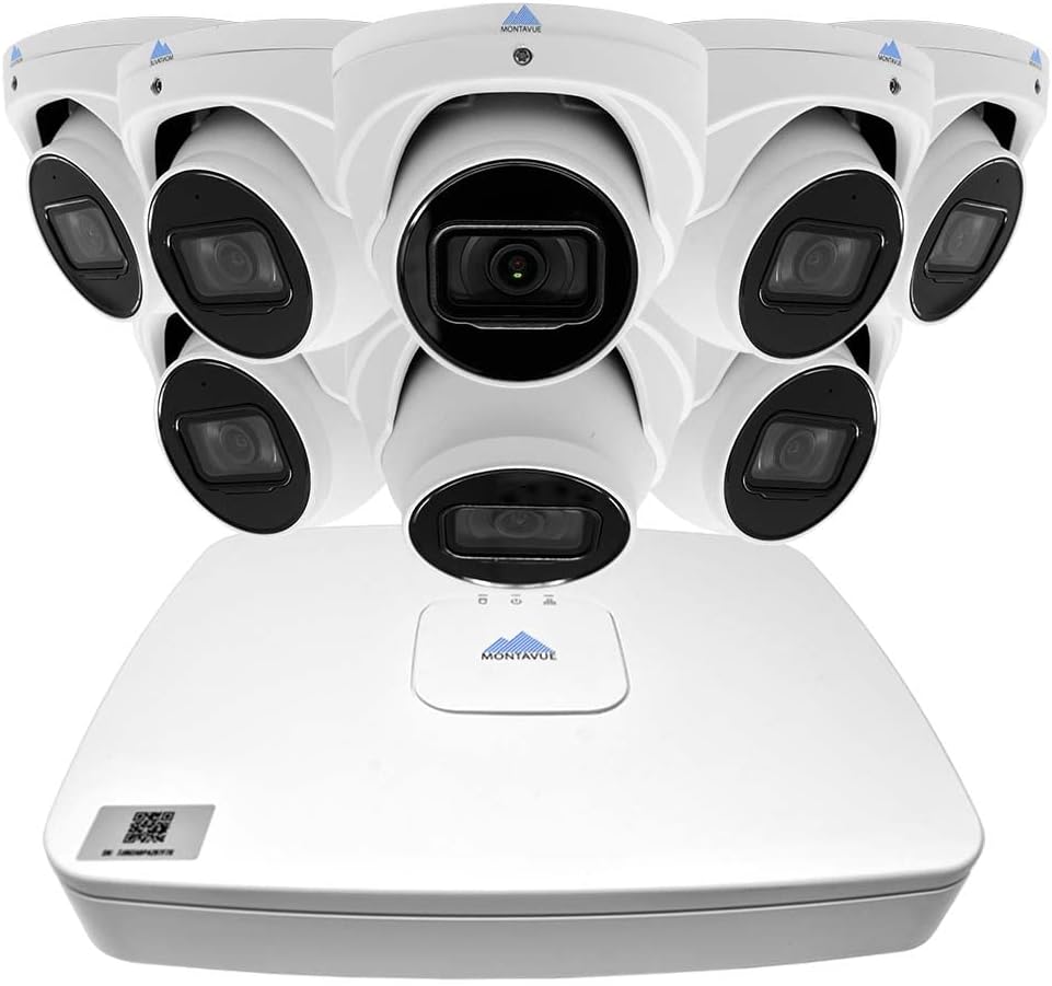 4K 8 Channel POE Security Camera System with 8 Turret Cameras and 2TB Hard Drive R997