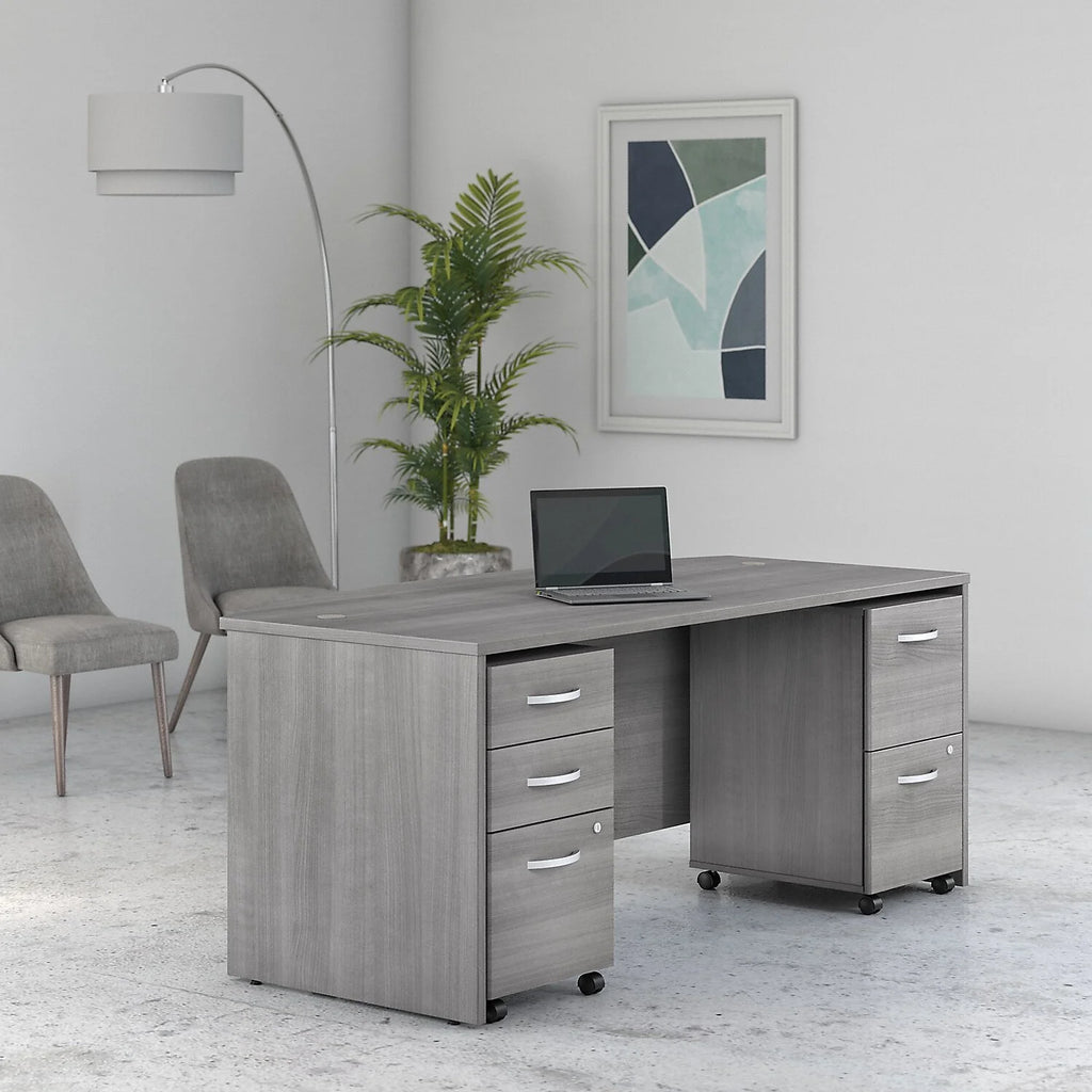 3 Drawer Mobile File Cabinet in Platinum Gray L207