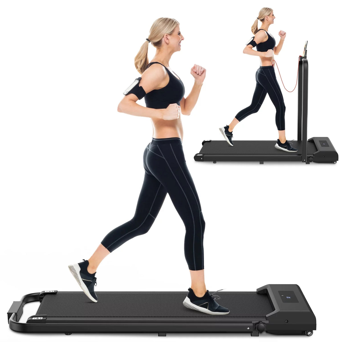 Ultra Slim Under Desk Treadmill Black J29504