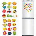 12Pcs/Set Wooden Cartoon Fridge Magnet Educational Toys L4450