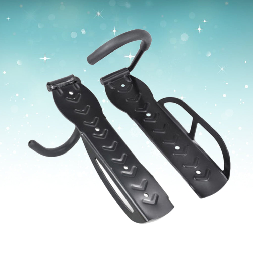 2pcs Black Heavy Duty Bike Wall Mounted Hooks I36461