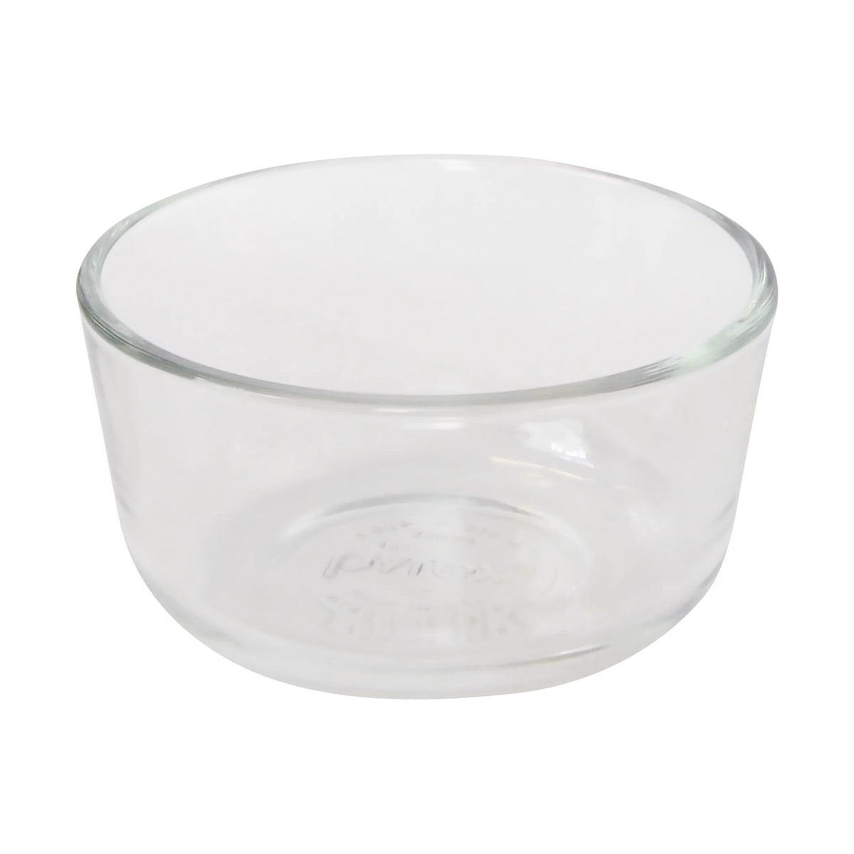 1-Cup Clear Round Glass Food Storage Bowl with Blue Lid, 6-Pack P21418