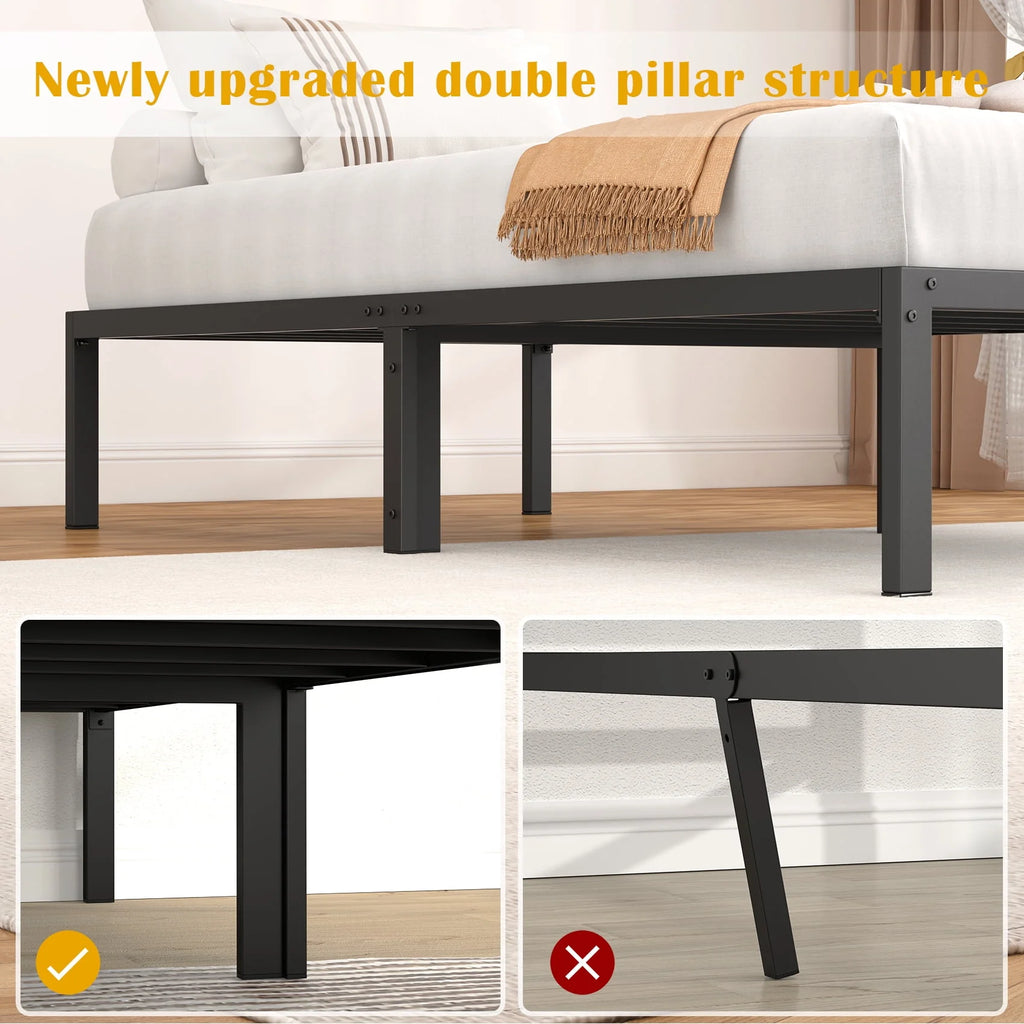 Queen Size Black Metal Platform Bed Frame K202195