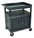 Black 3 Shelf Tub Cart with Cabinet D72066