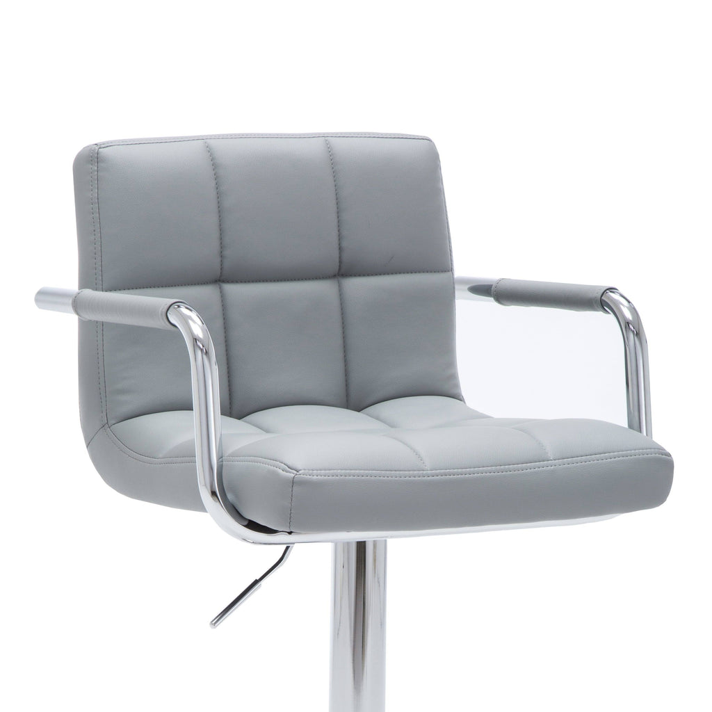 Black Faux Leather Swivel Barstools Set of 3 F84302