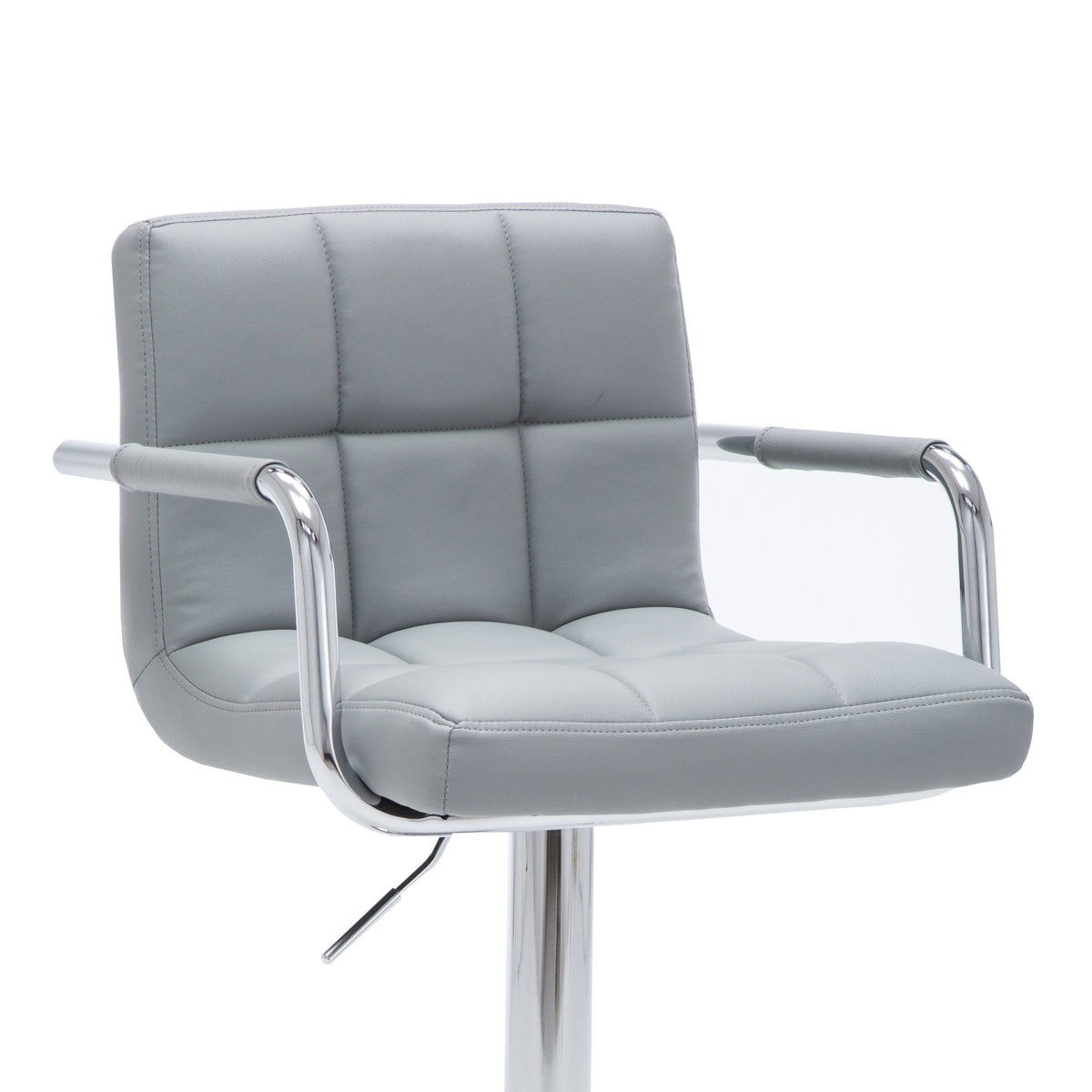 Black Faux Leather Swivel Barstools Set of 3 F84302