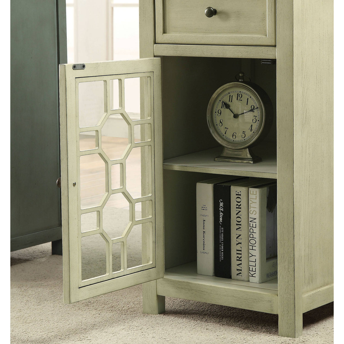 Black 1-Drawer Side Table T962