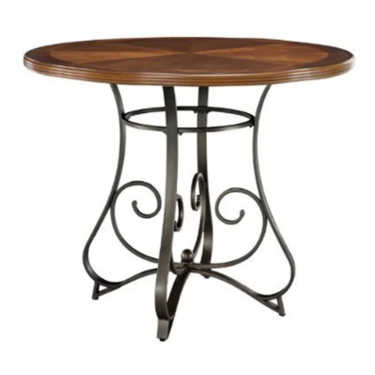 42" Wood and Metal Dining Table D62307