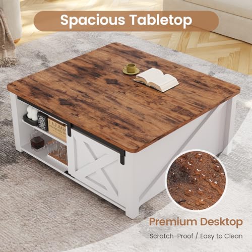31.5" Lift Top Coffee Table with Storage L828