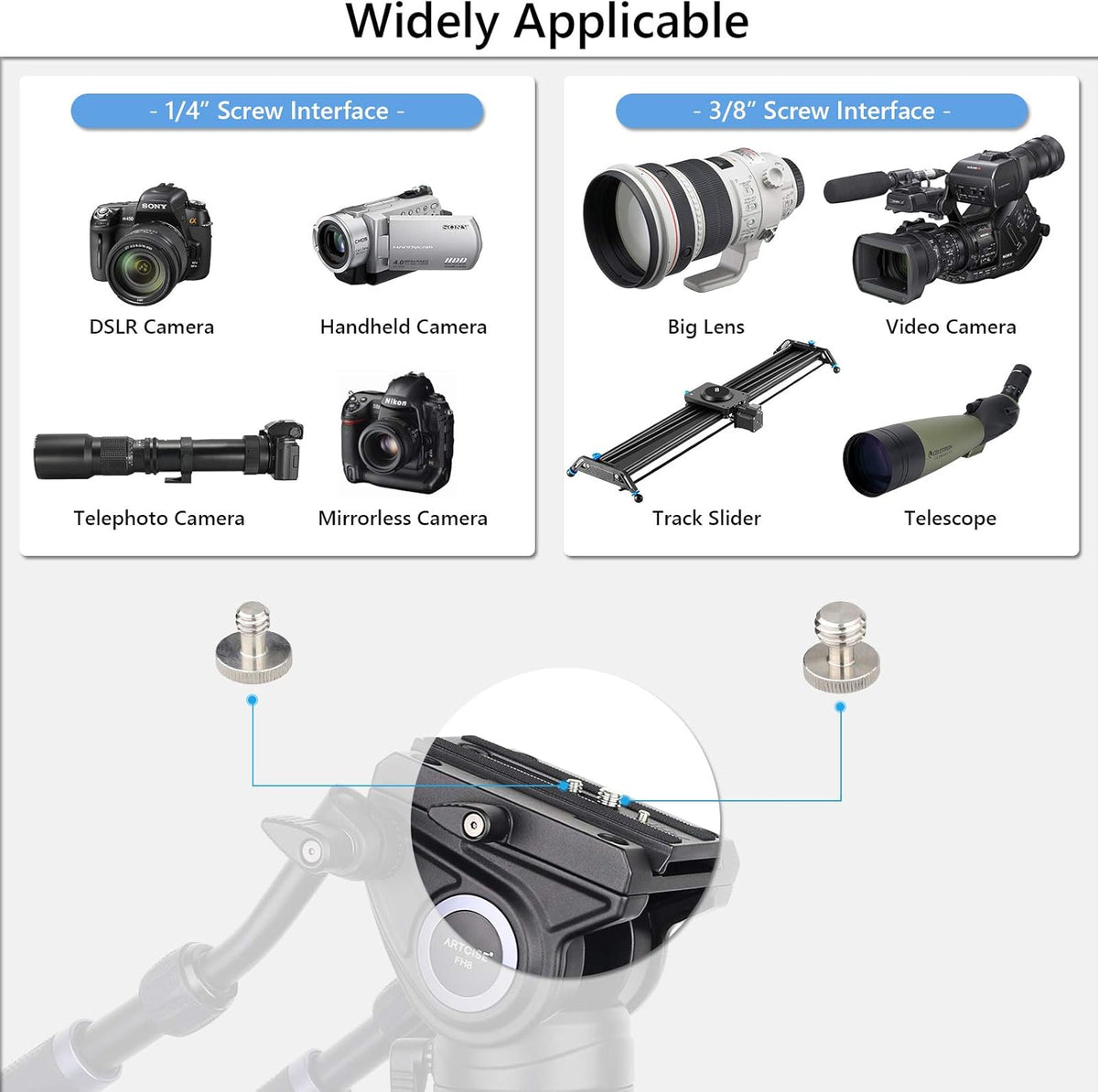 Carbon Fiber Heavy Duty Video Tripod with Fluid Drag Head L377957