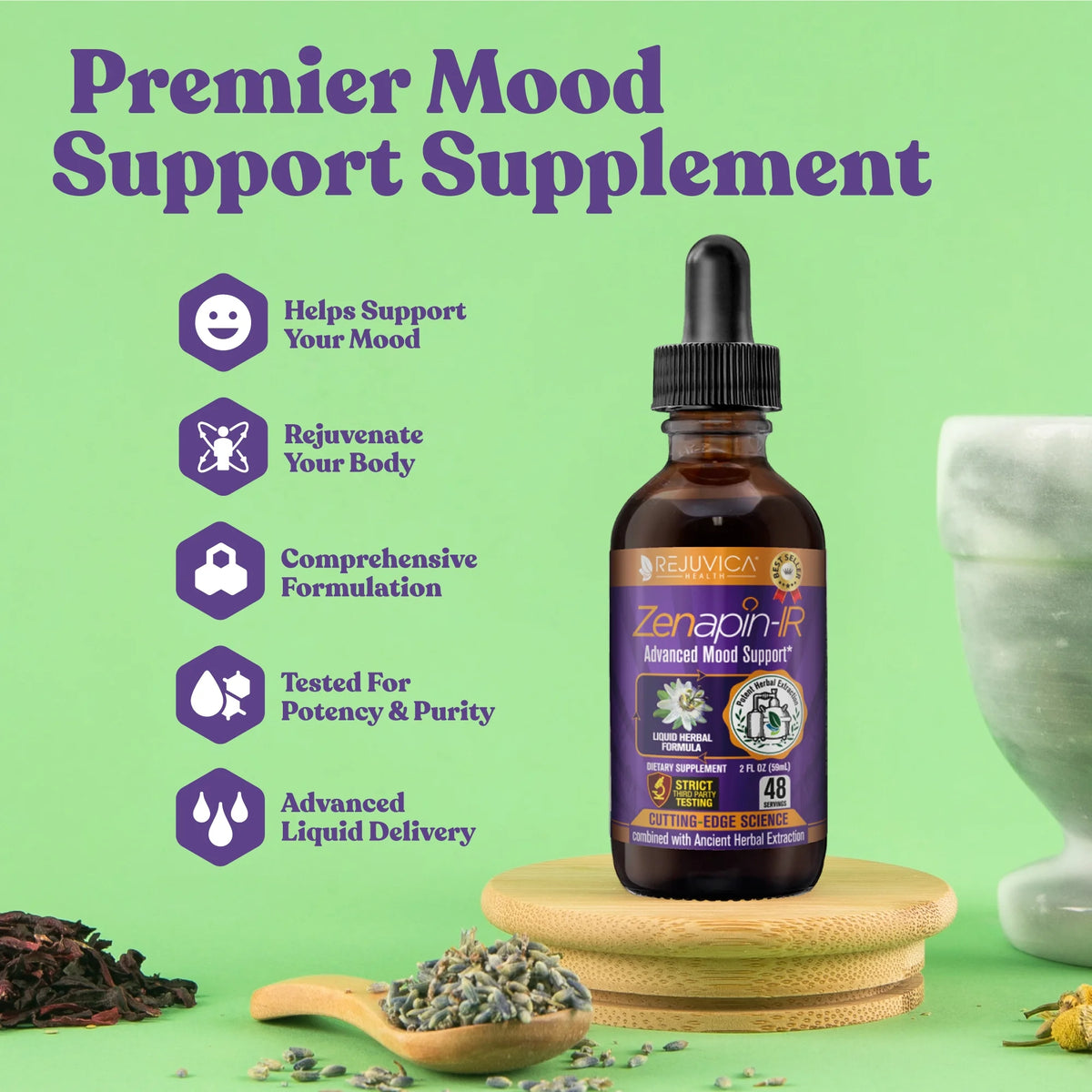 Liquid Calming Remedy with Kava Kava, Ashwagandha, Passionflower, B-Vitamins K33885