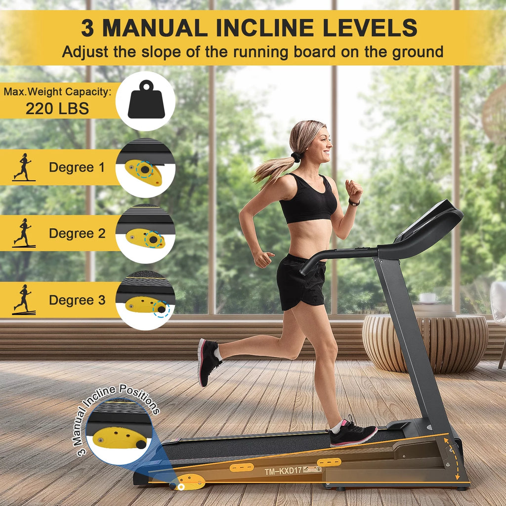Incline Electric Treadmill 220lbs Max R4679