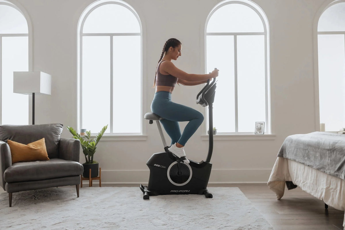 Recumbent Exercise Bike with Display and Tablet Holder S46193
