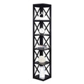 5 Shelf Corner Bookcase in Black Wood Finish D8142