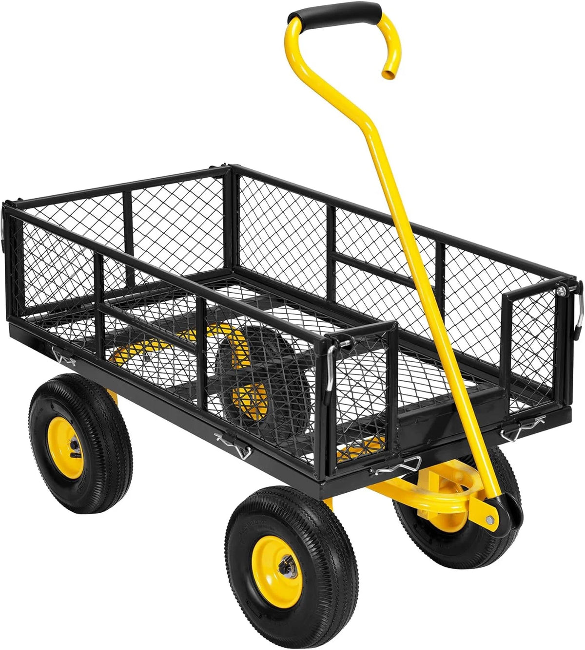 Mesh Steel Garden Cart with Removable Sides, 880 lbs Capacity U198