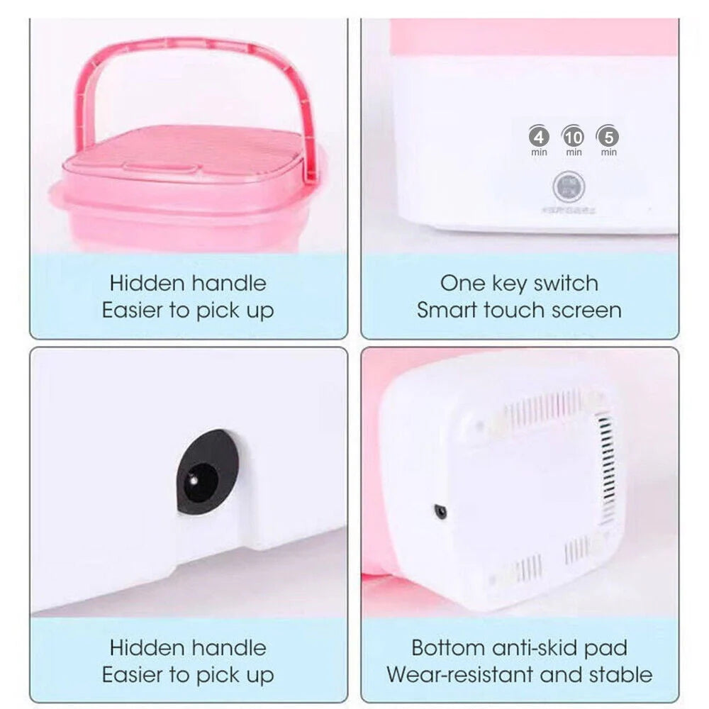 Portable Mini Washer with Dryer Pink Y88718