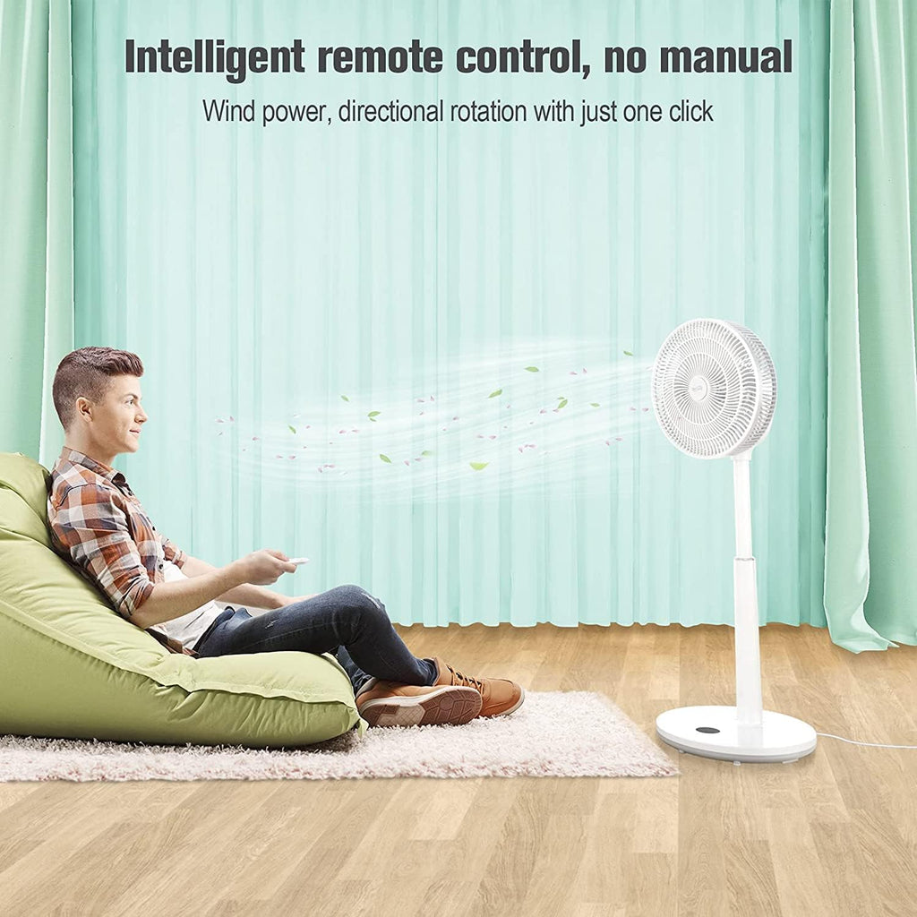 Adjustable Height Oscillating Pedestal Fan with Remote J283458