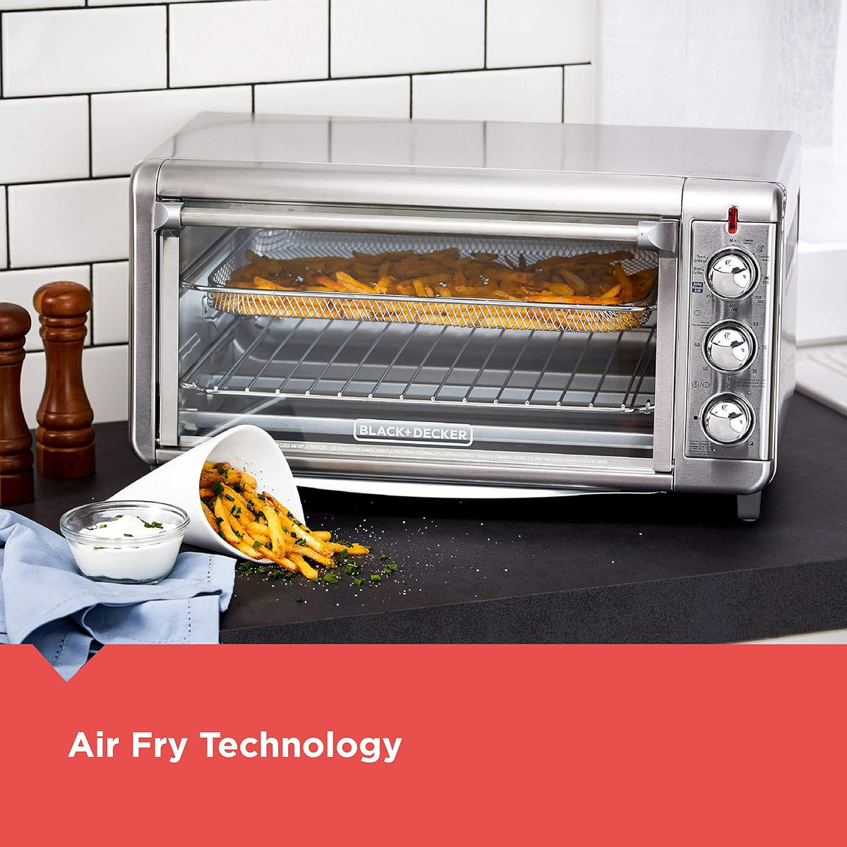 Silver Air Fry Toaster Oven, Fits 9" x 13" Pan Z99151