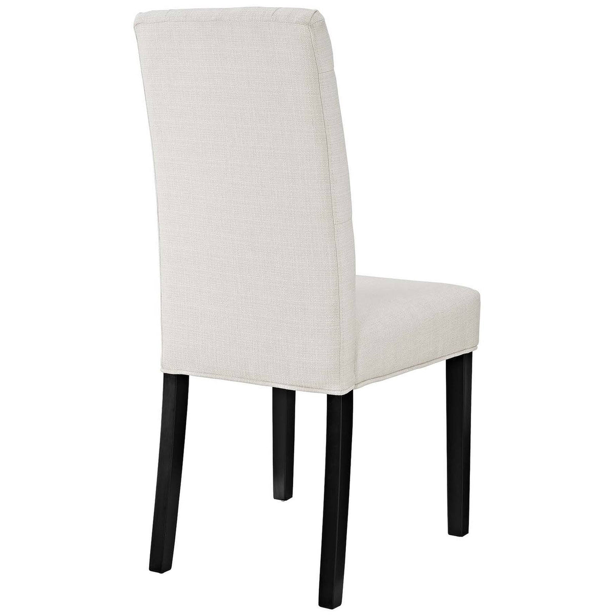 Beige Fabric Dining Side Chair Set of 4 P92351