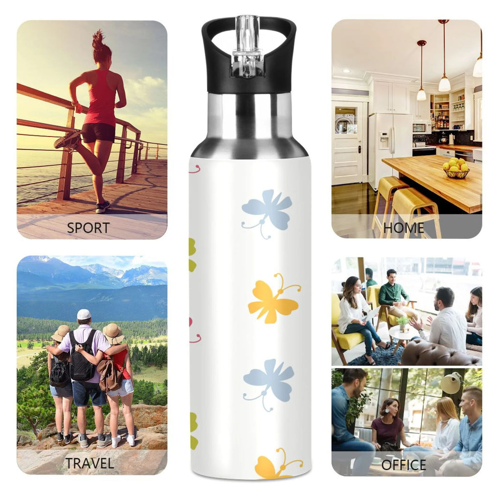 Stainless Steel Insulated Water Bottle with Straw Lid T301028