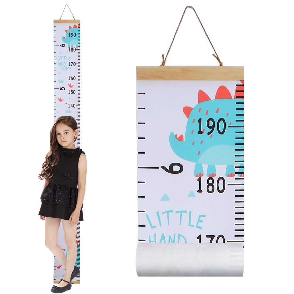 Wall Nursery Decor with Canvas & Wood Frame Height Measurement Ruler F66819