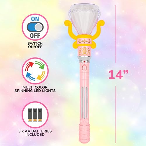 Light Up Princess Wands Set of 2 Pink and Blue B5546