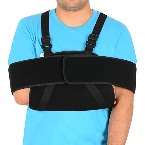 Adjustable Arm Sling Shoulder Immobilizer Support Brace, Black X7981
