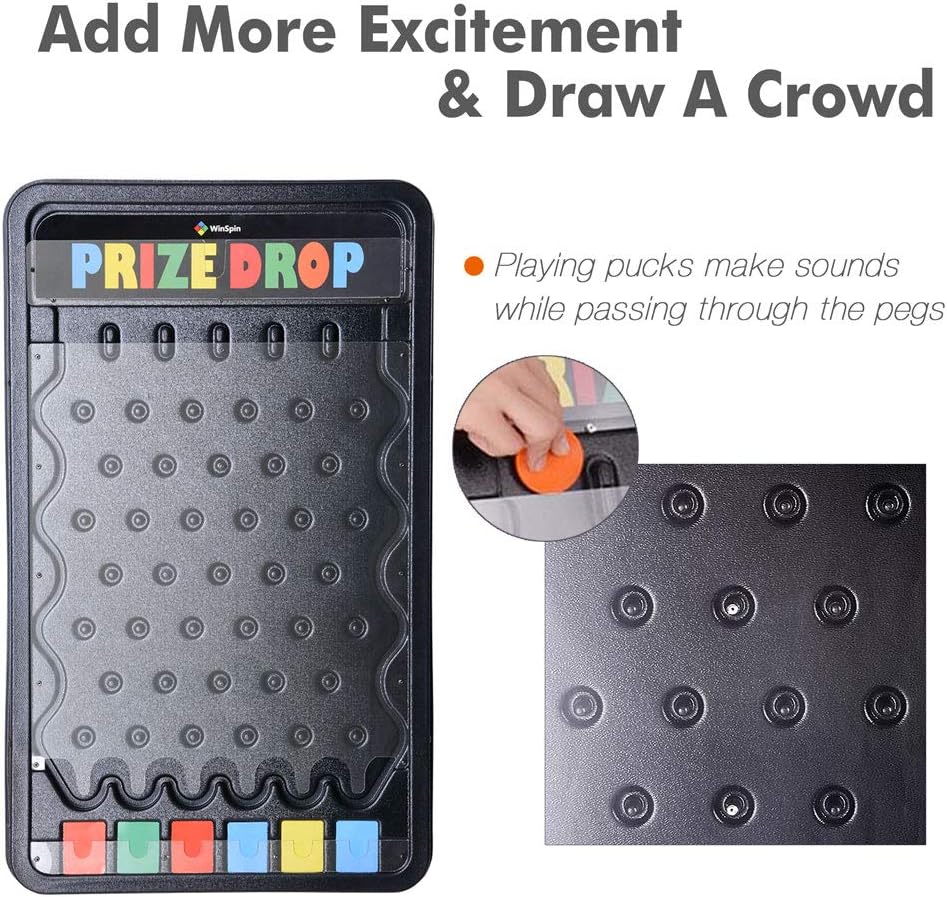 Plinko Board Disk Drop Game with 10 Pucks Pack of 2 G174373