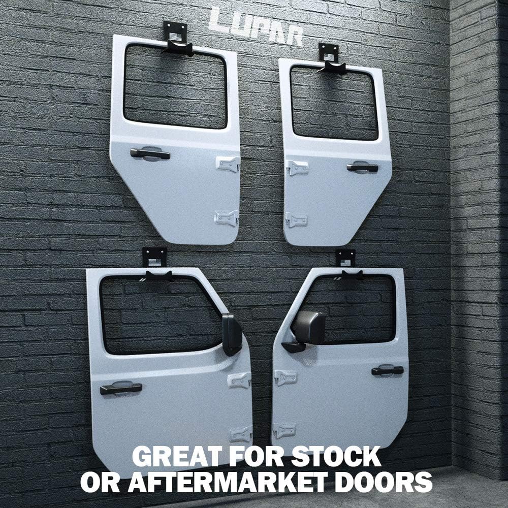 Aluminum Wall-Mounted Door Storage Rack Holder with Rubber Lining, 4 Pack B224695