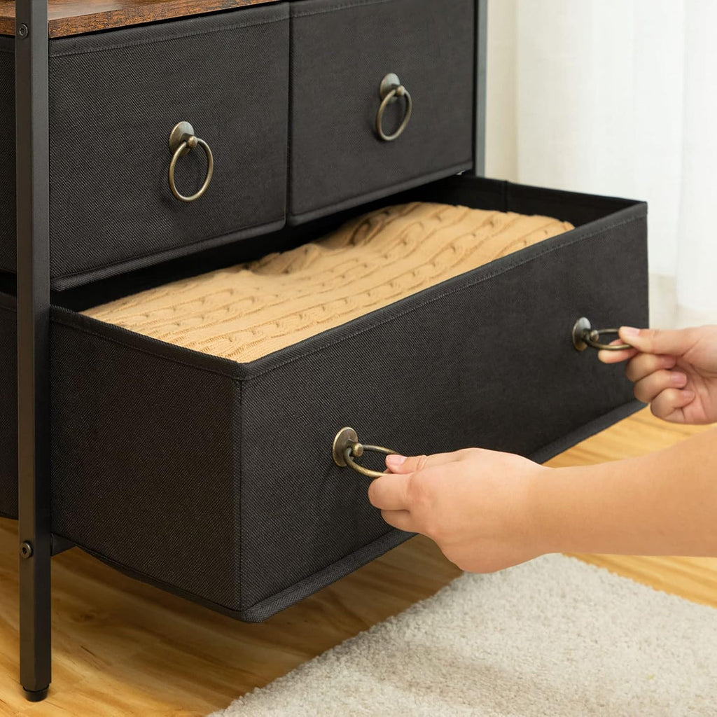 3 Drawer Steel Frame Storage Tower with Open Shelve X969