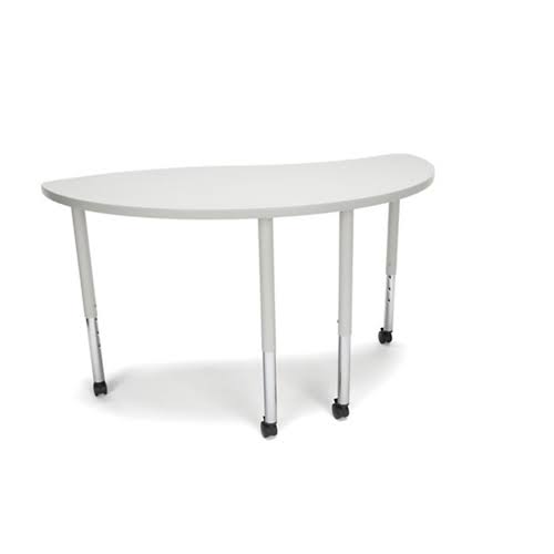 Red Height Adjustable Desk with Casters R2174